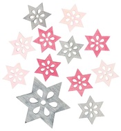 Wooden Stars 4 cm 12 pcs