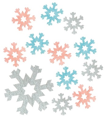 Wooden snowflakes 4 cm 12 pcs
