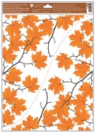 Decorative Window Cling – Maple Leaves in orange shades