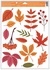 Decorative Window Cling – Colorful Autumn Leaves with red and orange Twigs