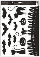 Decorative Window Cling – Fence with Bats