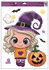 Decorative Window Cling – Little Girl with Hat and Pumpkin