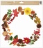 Decorative Window Cling – Autumn wreath with flowers and pine cones