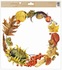 Decorative Window Cling – Autumn wreath with flowers and sunflower