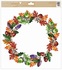 Decorative Window Cling – Autumn wreath with leaves and acorns