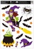Decorative Window Cling – Witch on a broom with a cauldron