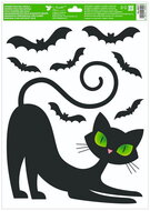 Decorative Window Cling – Stretching cat