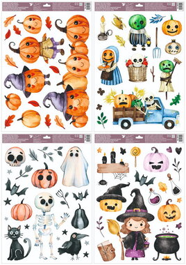 Window Cling Halloween Merry Pumpkins and Ghosts 35 x 50 cm