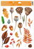 Decorative Window Cling – Acorns and Poppies