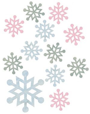 Wooden Snowflakes 4 cm, 12 pcs 
