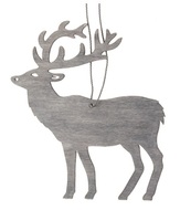 4047 Dřevěný jelen závěsný 10 cm, šedá-1
