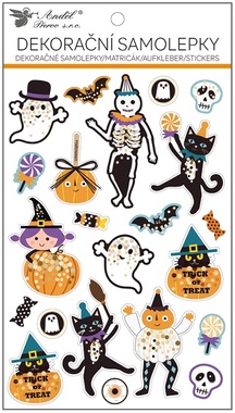 Halloween Stickers Plastic with Gloss 14.5 x 25 cm
