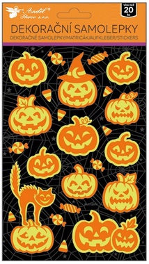 Pumpkins Stickers Plastic 14.5 x 25 cm