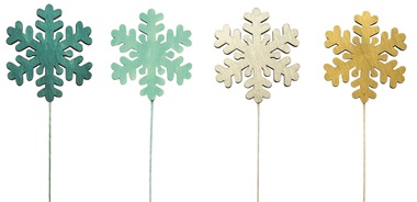 Wooden Snowflake 8 cm + Wire