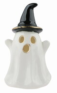 41012 Sv&iacute;t&iacute;c&iacute; porcel&aacute;nov&yacute; Duch s kloboukem 7,5 x 13 x 7,5 cm, tepl&aacute; b&iacute;l&aacute;, 1 LED, časovač-1