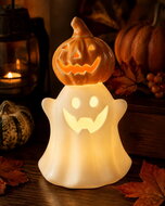 41013 Sv&iacute;t&iacute;c&iacute; porcel&aacute;nov&yacute; Duch s d&yacute;n&iacute;  8,5 x 15 x 8 cm, tepl&aacute; b&iacute;l&aacute;, 1 LED, časovač-4