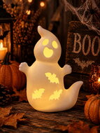 41015 Sv&iacute;t&iacute;c&iacute; porcel&aacute;nov&yacute; Duch 12 x 15 x 6,5 cm, tepl&aacute; b&iacute;l&aacute;, 1 LED, časovač-4