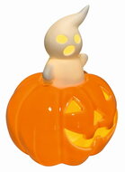 41016 Sv&iacute;t&iacute;c&iacute; porcel&aacute;nov&aacute; D&yacute;ně s duchem 9 x 12 x 9 cm, tepl&aacute; b&iacute;l&aacute;, 1 LED, časovač-3