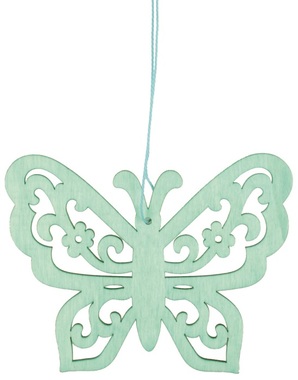Hanging Wooden Butterfly 12 cm 