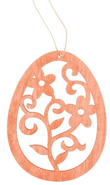 Hanging Wooden Egg 10 cm 