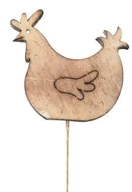 Wooden Hen  8 cm + Wire