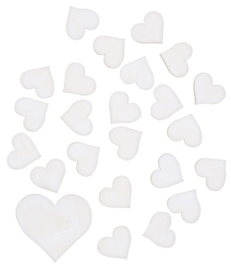 Wooden Hearts 2 cm, 24 pcs 