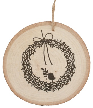 Hanging Wooden Decoration 10 cm