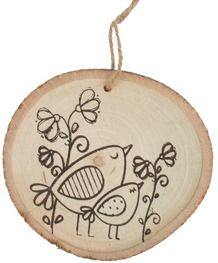 Hanging Wooden Decoration 10 cm