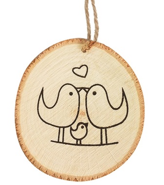 Hanging Wooden Decoration 10 cm