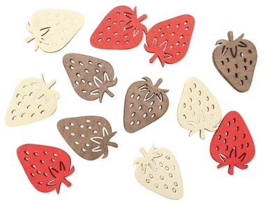 Wooden Strawberry 4 cm, 12 pcs 