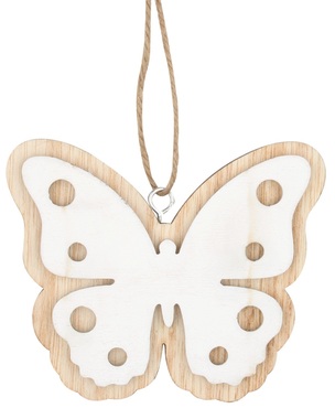 Hanging Wooden Butterfly 10 cm
