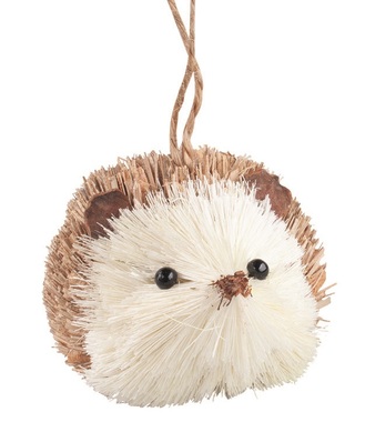 Sisal Fiber Hedgehog hanging 8 x 5 x 7 cm