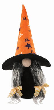 Wizard in orange Hat 14 x 30 x 12 cm on stand