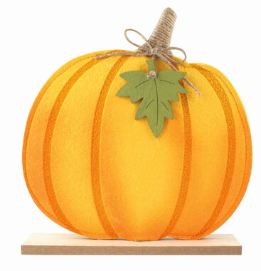 Decorative Felt Pumpkin 22 x 22.5 x 4 cm for standing