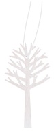 4210 Dřevěný strom na zavěšení 10 cm, bílý-1