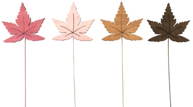 Wooden Maple Leaf 10 cm + Wire