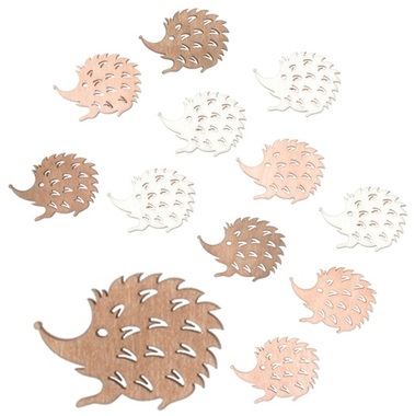 Wooden Hedgehogs 4 cm, 12 pcs