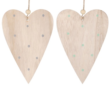 Hanging Wooden Heart 18 cm