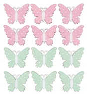 4285 Dřevění motýlci s lepíkem 3 cm, 12 ks v sáčku-2