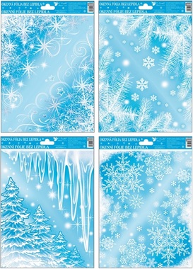 Self-Adhering Window Corner Decoration 27x20 cm, Icy Corners