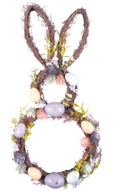 Wicker Easter Bunny Deco 23 x 48 cm