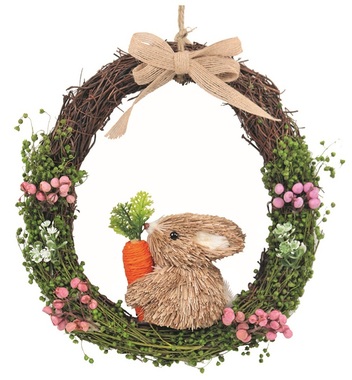 Easter Wreath with Bunny 26 x 23 cm