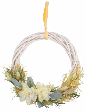 Spring Wreath with yellow Flowers 30 x 30 x 8 cm