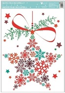 Self-Adhering Window Decoration 37x25,5 cm, Snowflake Pictures,Colour