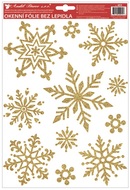 Decorative Window Cling – Flakes with Stars
