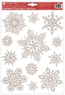 Decorative Window Cling – Fine Silver Snowflakes