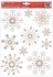 Decorative Window Cling – Silver Snowflakes with Rays