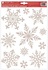 Decorative Window Cling – Silver Snowflakes with Stars