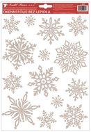Decorative Window Cling – Silver Snowflakes decorated