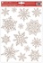 Decorative Window Cling – Silver Snowflakes decorated